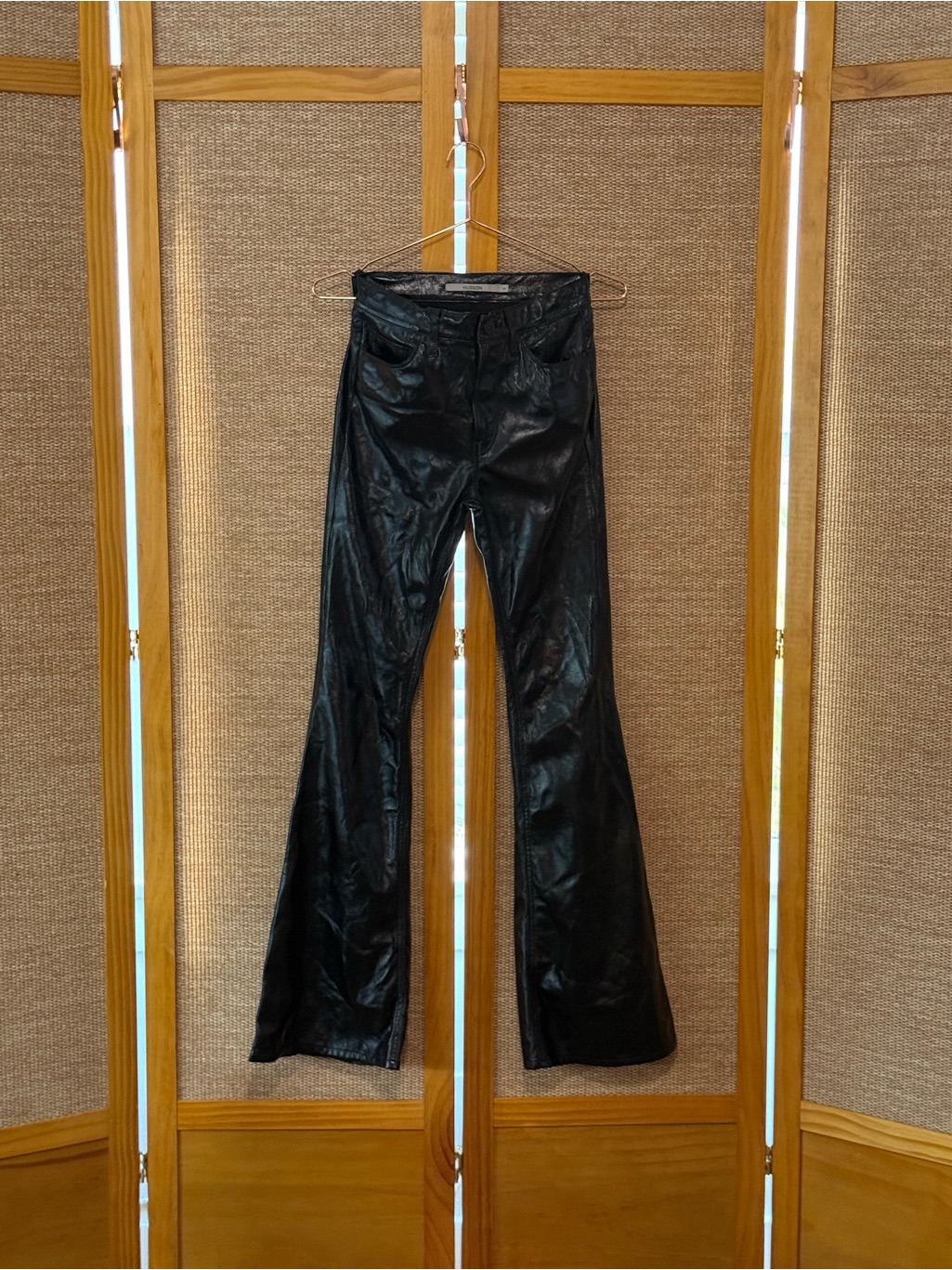 Hudson Jeans Black Patent Leather Pants